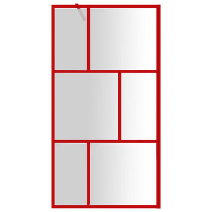 Zástěna Do Průchozí Sprchy Čiré Esg Sklo Červená