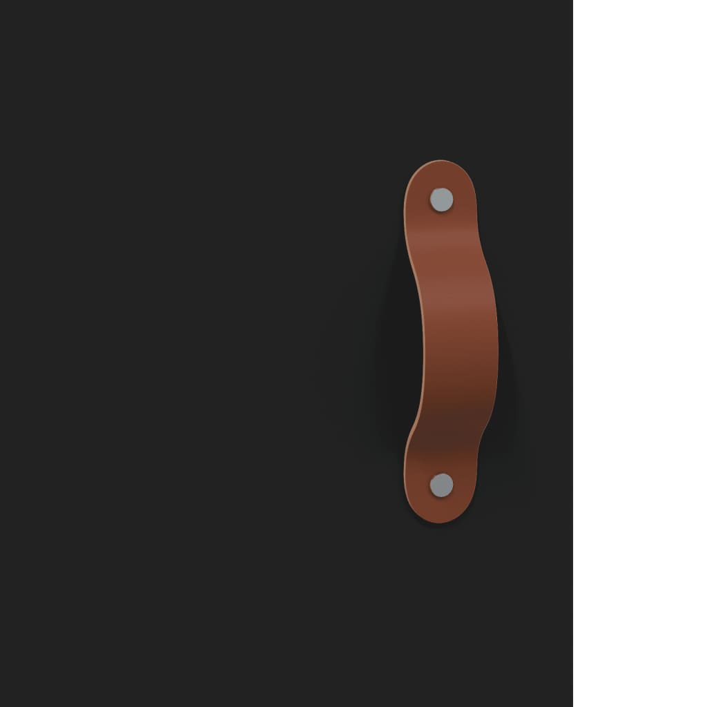 Příborník Černý 69,5 X 34 X 90 Cm Kompozitní Dřevo