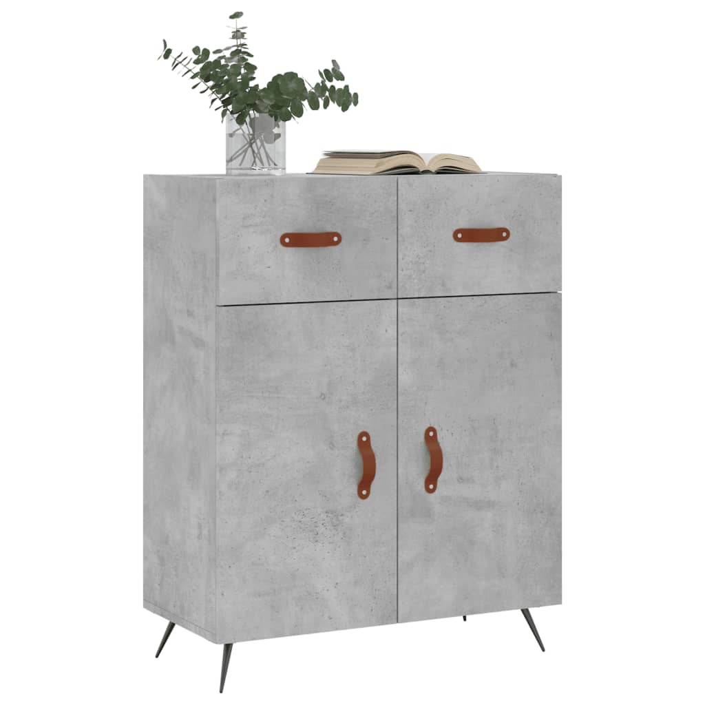 Příborník Betonově Šedý 69,5 X 34 X 90 Cm Kompozitní Dřevo