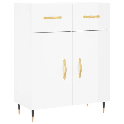 Příborník Bílý S Vysokým Leskem 69,5X34X90 Cm Kompozitní Dřevo