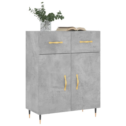 Příborník Betonově Šedý 69,5 X 34 X 90 Cm Kompozitní Dřevo