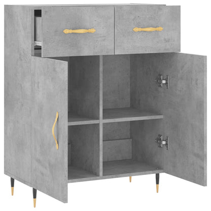 Příborník Betonově Šedý 69,5 X 34 X 90 Cm Kompozitní Dřevo