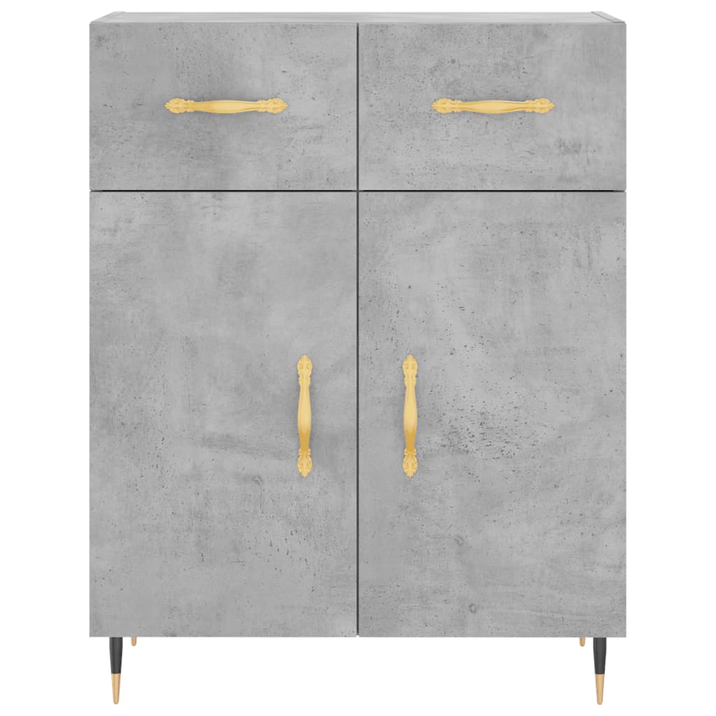 Příborník Betonově Šedý 69,5 X 34 X 90 Cm Kompozitní Dřevo