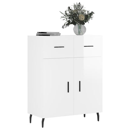 Příborník Bílý S Vysokým Leskem 69,5X34X90 Cm Kompozitní Dřevo
