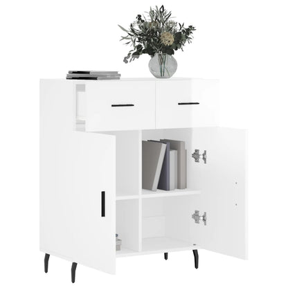 Příborník Bílý S Vysokým Leskem 69,5X34X90 Cm Kompozitní Dřevo