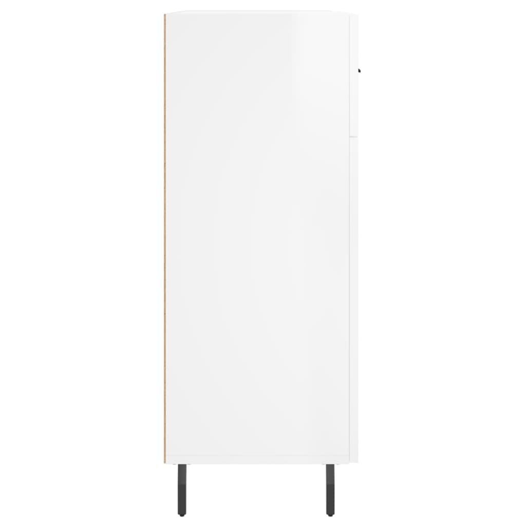 Příborník Bílý S Vysokým Leskem 69,5X34X90 Cm Kompozitní Dřevo