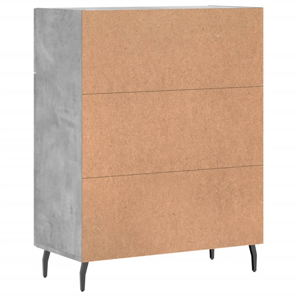 Příborník Betonově Šedý 69,5 X 34 X 90 Cm Kompozitní Dřevo