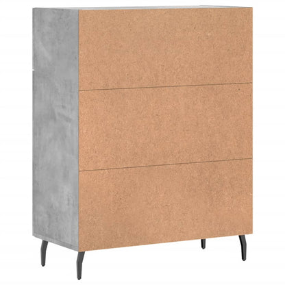 Příborník Betonově Šedý 69,5 X 34 X 90 Cm Kompozitní Dřevo