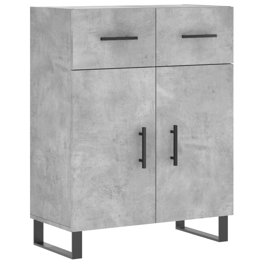 Příborník Betonově Šedý 69,5 X 34 X 90 Cm Kompozitní Dřevo