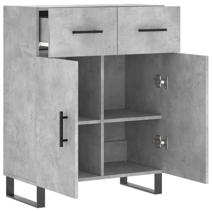 Příborník Betonově Šedý 69,5 X 34 X 90 Cm Kompozitní Dřevo