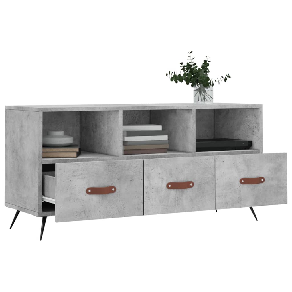 Tv Skříňka Betonově Šedá 102 X 36 X 50 Cm Kompozitní Dřevo