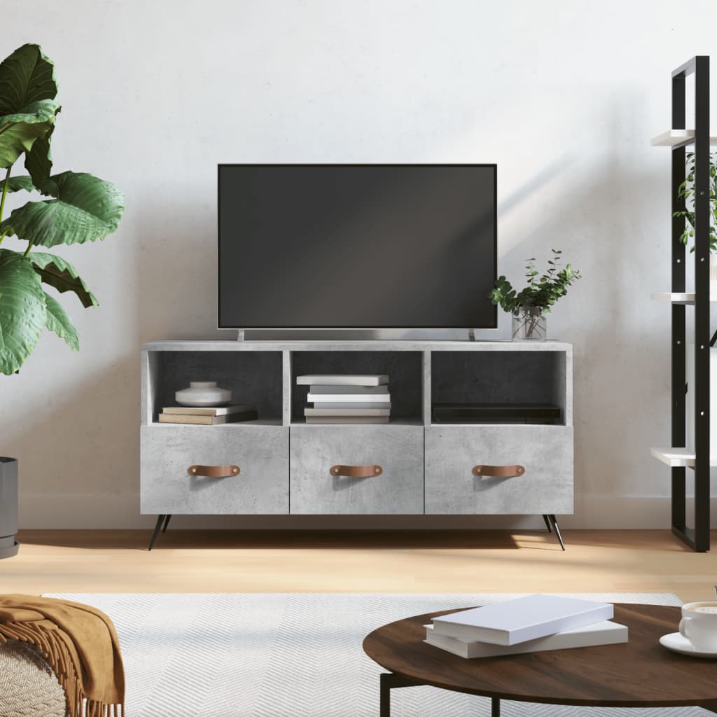 Tv Skříňka Betonově Šedá 102 X 36 X 50 Cm Kompozitní Dřevo