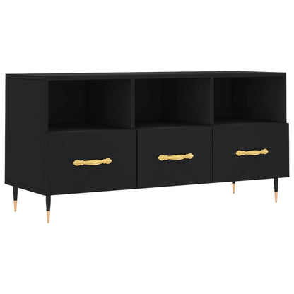 Tv Skříňka Černá 102 X 36 X 50 Cm Kompozitní Dřevo
