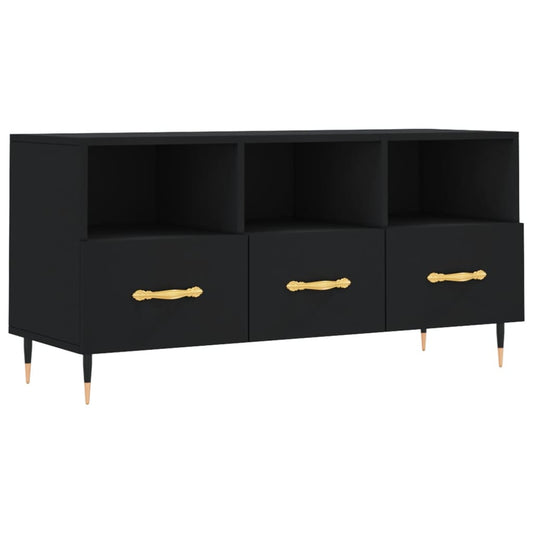 Tv Skříňka Černá 102 X 36 X 50 Cm Kompozitní Dřevo