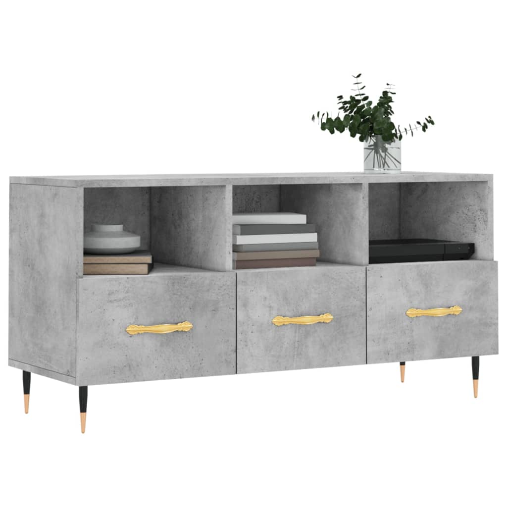 Tv Skříňka Betonově Šedá 102 X 36 X 50 Cm Kompozitní Dřevo