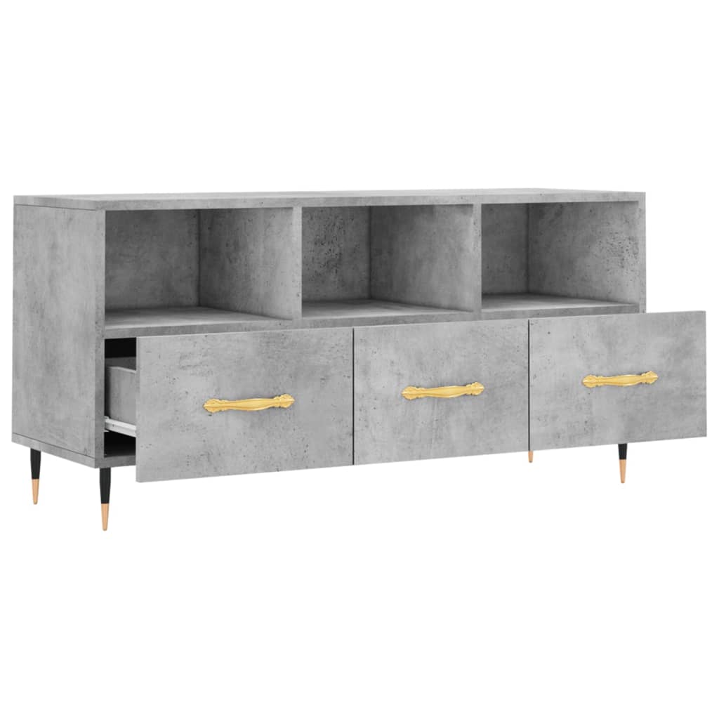 Tv Skříňka Betonově Šedá 102 X 36 X 50 Cm Kompozitní Dřevo