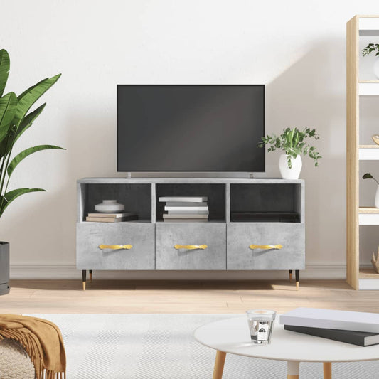 Tv Skříňka Betonově Šedá 102 X 36 X 50 Cm Kompozitní Dřevo