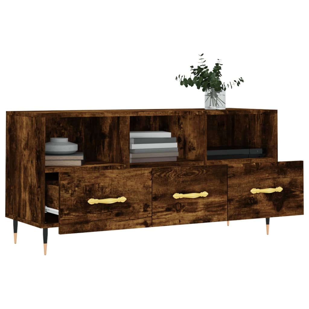 Tv Skříňka Kouřový Dub 102 X 36 X 50 Cm Kompozitní Dřevo