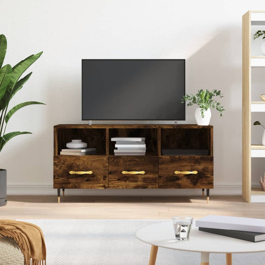 Tv Skříňka Kouřový Dub 102 X 36 X 50 Cm Kompozitní Dřevo