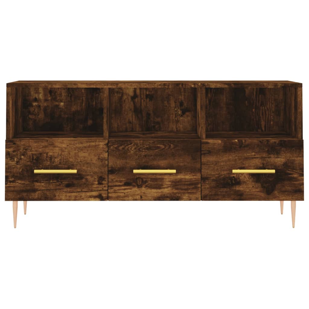 Tv Skříňka Kouřový Dub 102 X 36 X 50 Cm Kompozitní Dřevo