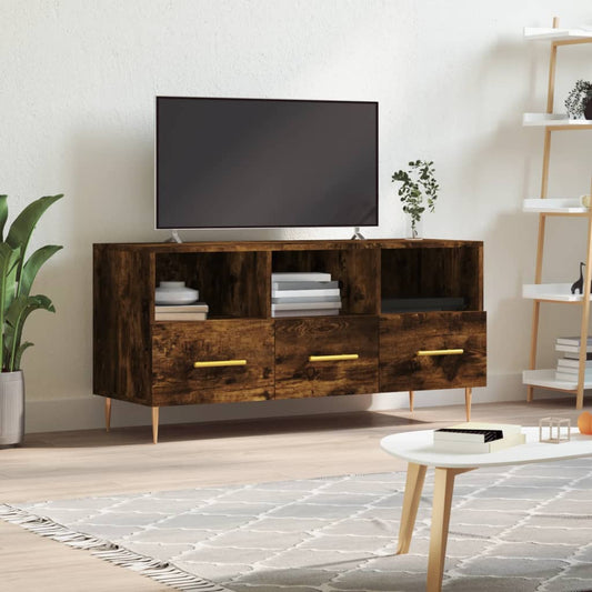 Tv Skříňka Kouřový Dub 102 X 36 X 50 Cm Kompozitní Dřevo