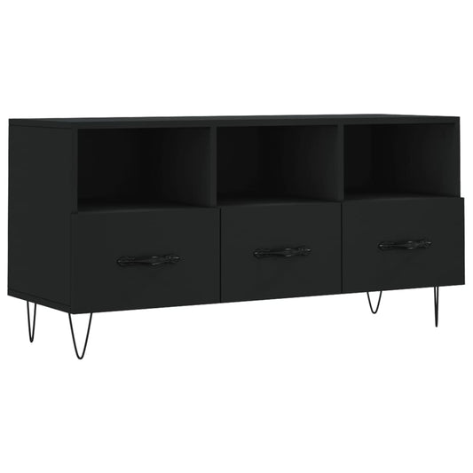 Tv Skříňka Černá 102 X 36 X 50 Cm Kompozitní Dřevo