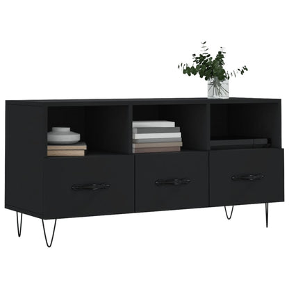 Tv Skříňka Černá 102 X 36 X 50 Cm Kompozitní Dřevo