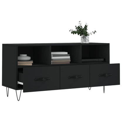 Tv Skříňka Černá 102 X 36 X 50 Cm Kompozitní Dřevo