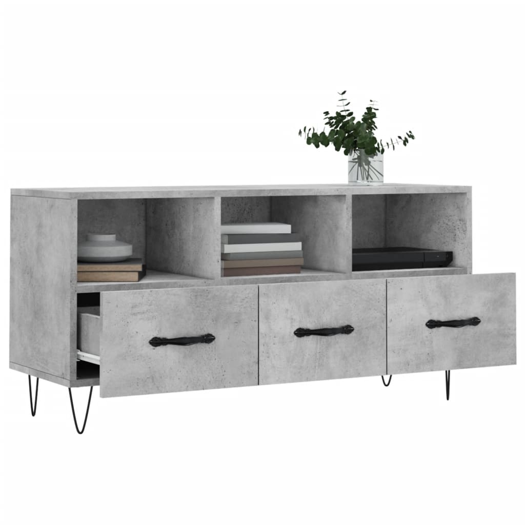 Tv Skříňka Betonově Šedá 102 X 36 X 50 Cm Kompozitní Dřevo