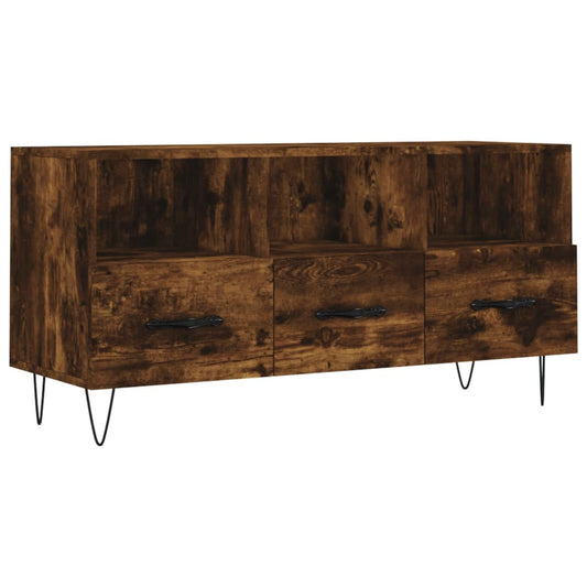 Tv Skříňka Kouřový Dub 102 X 36 X 50 Cm Kompozitní Dřevo