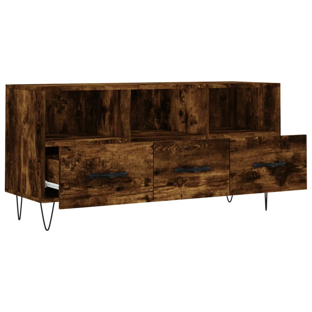 Tv Skříňka Kouřový Dub 102 X 36 X 50 Cm Kompozitní Dřevo