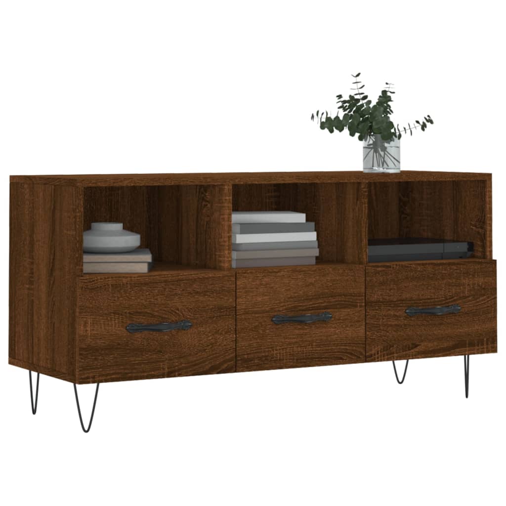 Tv Skříňka Hnědý Dub 102 X 36 X 50 Cm Kompozitní Dřevo