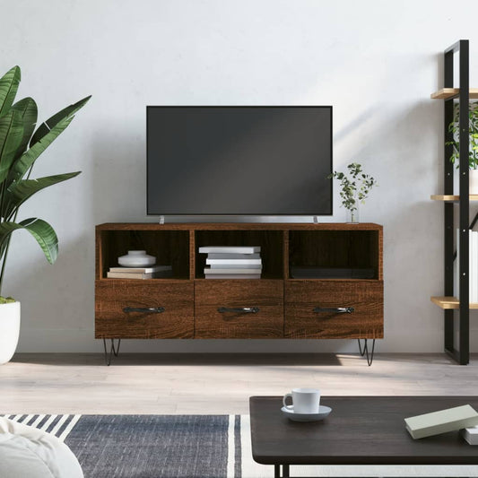 Tv Skříňka Hnědý Dub 102 X 36 X 50 Cm Kompozitní Dřevo