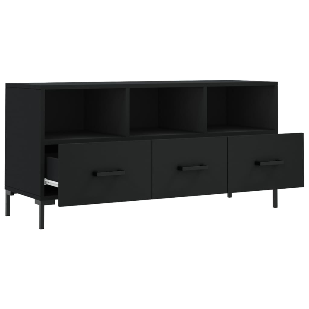 Tv Skříňka Černá 102 X 36 X 50 Cm Kompozitní Dřevo