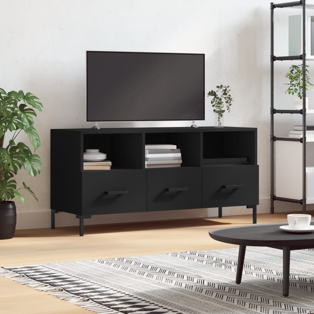 Tv Skříňka Černá 102 X 36 X 50 Cm Kompozitní Dřevo