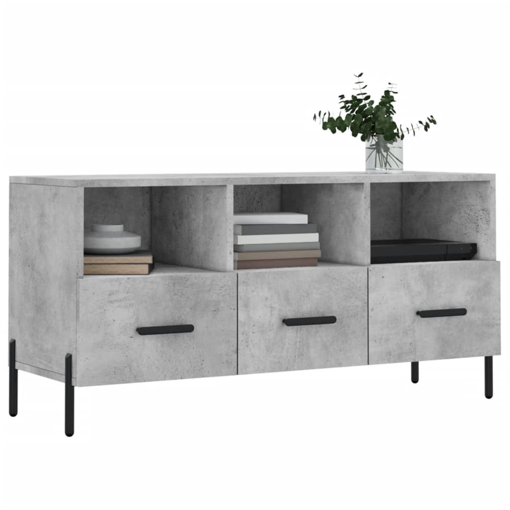 Tv Skříňka Betonově Šedá 102 X 36 X 50 Cm Kompozitní Dřevo