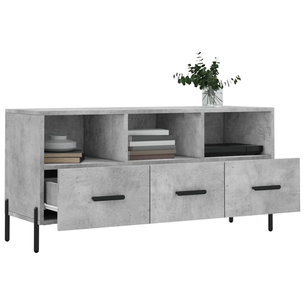 Tv Skříňka Betonově Šedá 102 X 36 X 50 Cm Kompozitní Dřevo