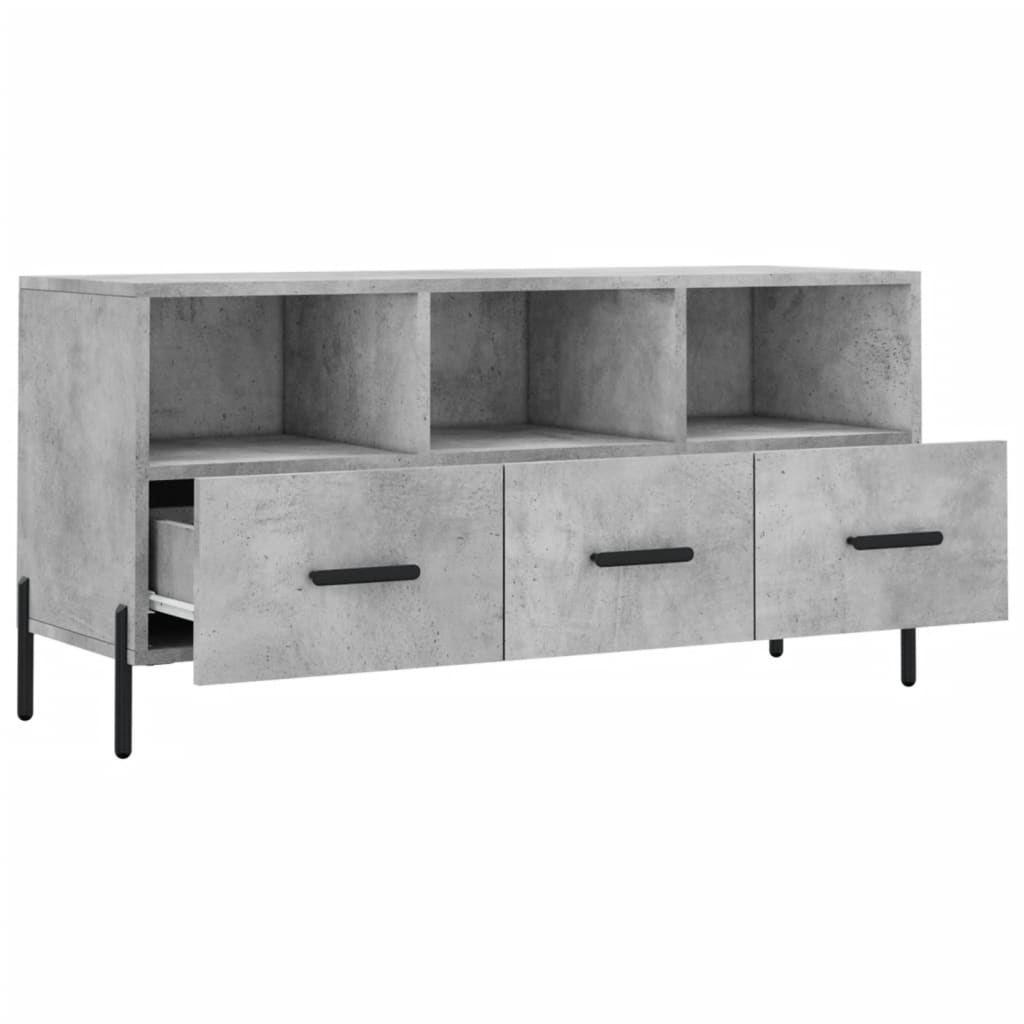 Tv Skříňka Betonově Šedá 102 X 36 X 50 Cm Kompozitní Dřevo