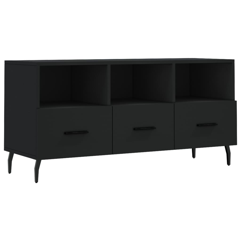 Tv Skříňka Černá 102 X 36 X 50 Cm Kompozitní Dřevo