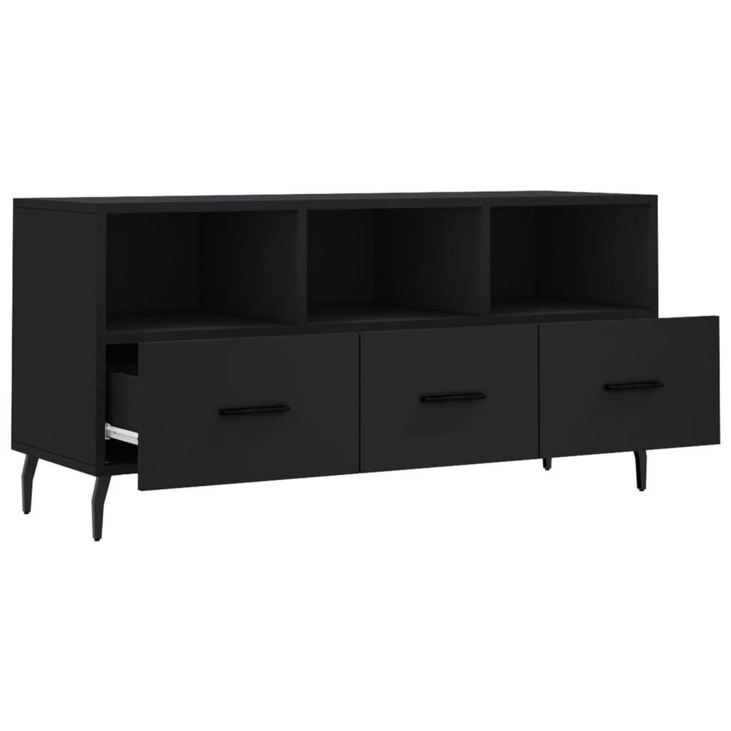 Tv Skříňka Černá 102 X 36 X 50 Cm Kompozitní Dřevo