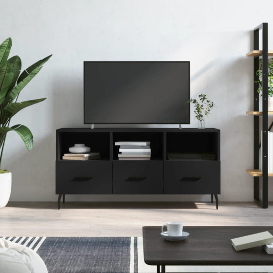 Tv Skříňka Černá 102 X 36 X 50 Cm Kompozitní Dřevo