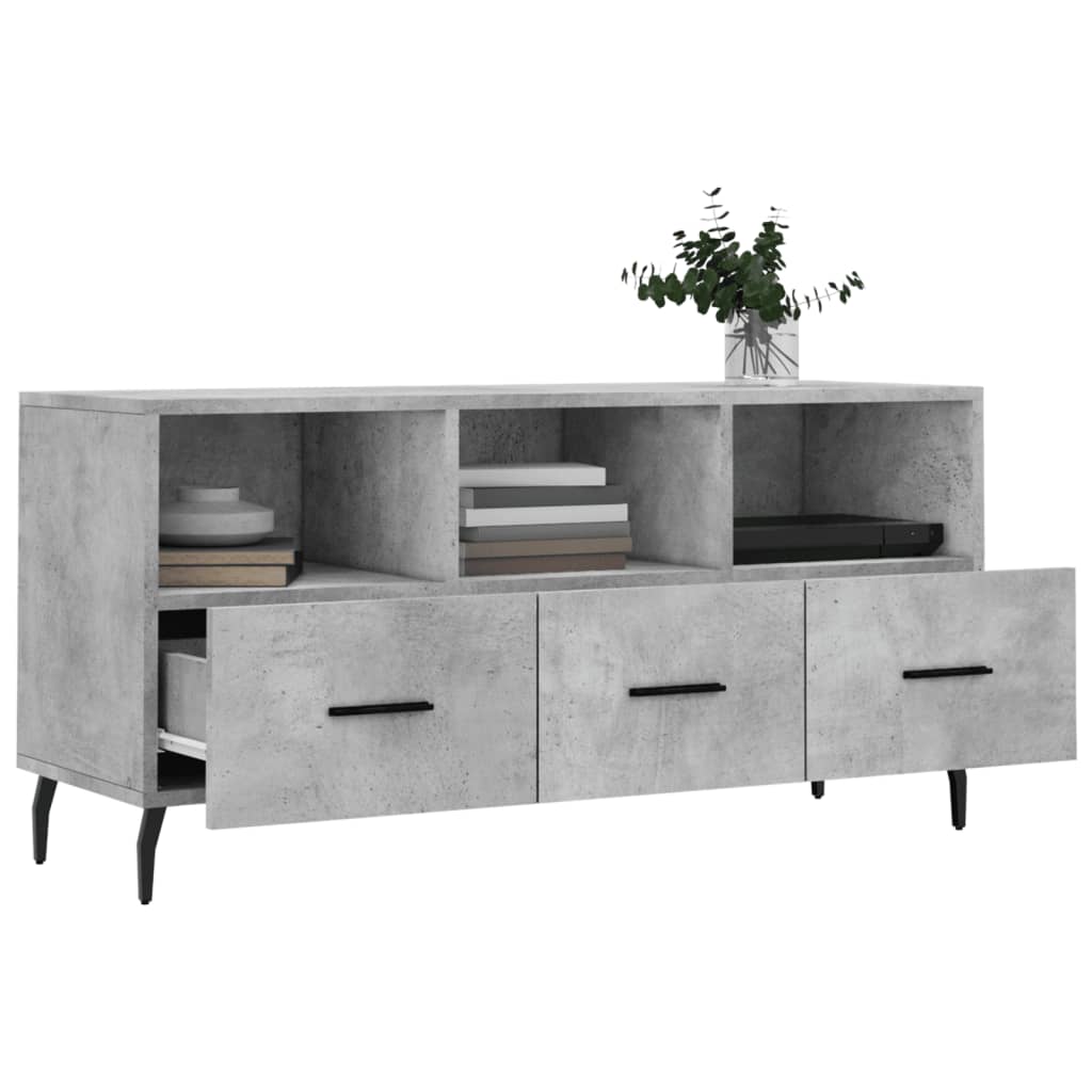 Tv Skříňka Betonově Šedá 102 X 36 X 50 Cm Kompozitní Dřevo