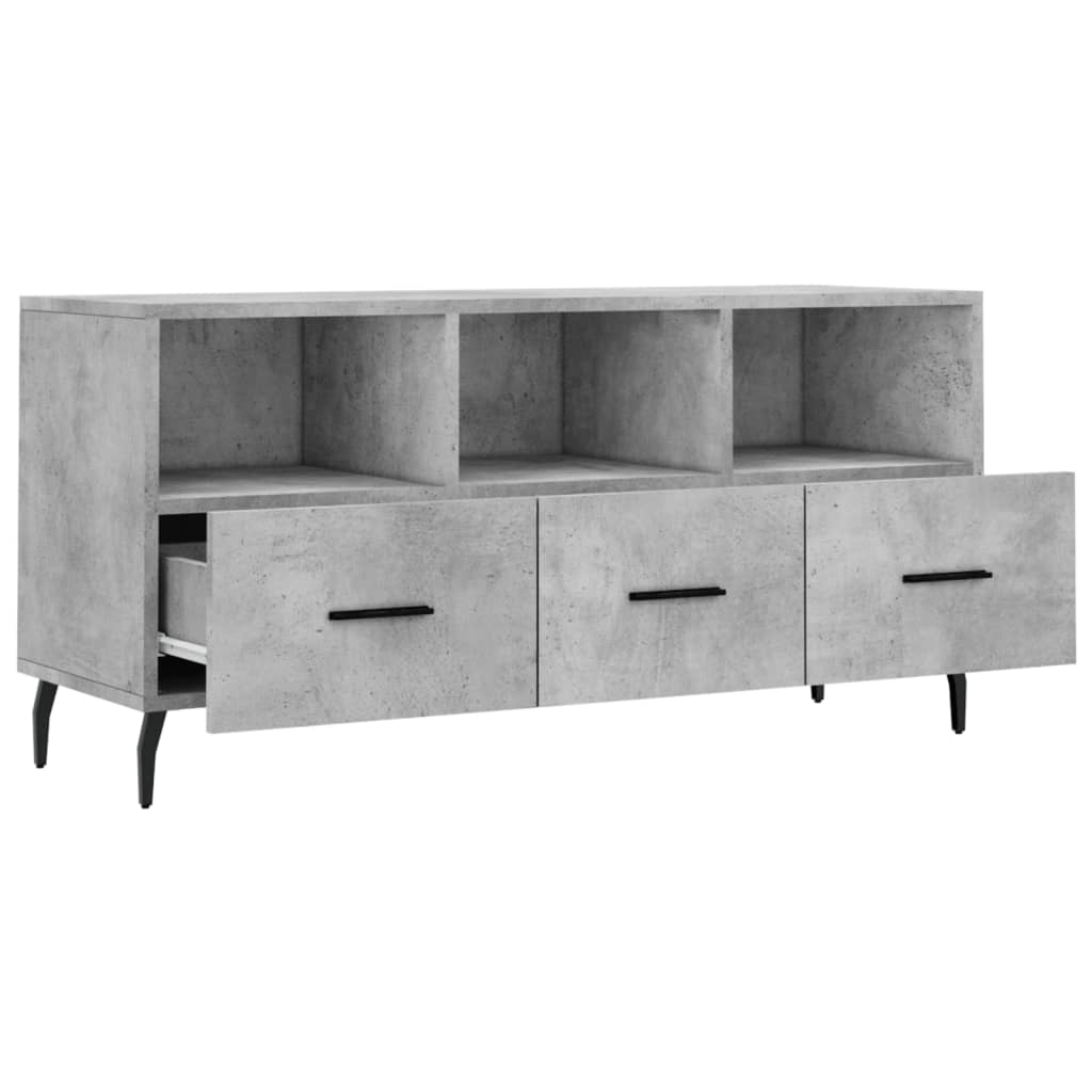 Tv Skříňka Betonově Šedá 102 X 36 X 50 Cm Kompozitní Dřevo