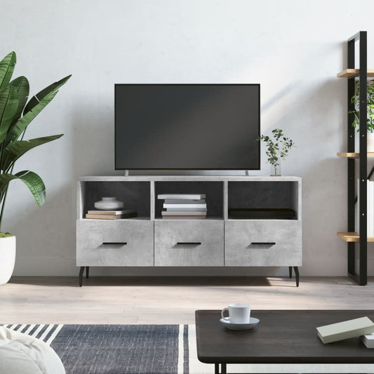 Tv Skříňka Betonově Šedá 102 X 36 X 50 Cm Kompozitní Dřevo