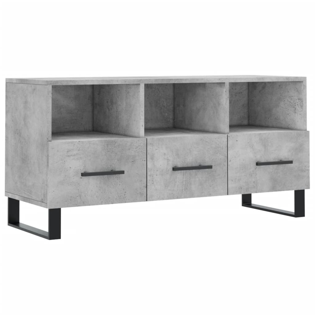 Tv Skříňka Betonově Šedá 102 X 36 X 50 Cm Kompozitní Dřevo