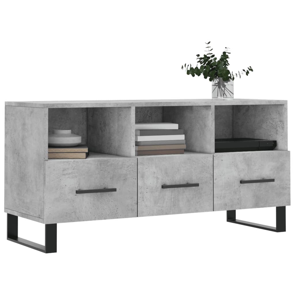Tv Skříňka Betonově Šedá 102 X 36 X 50 Cm Kompozitní Dřevo