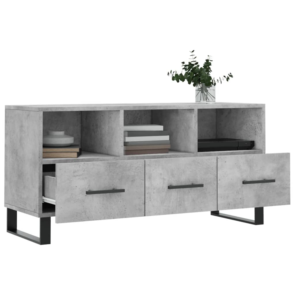 Tv Skříňka Betonově Šedá 102 X 36 X 50 Cm Kompozitní Dřevo
