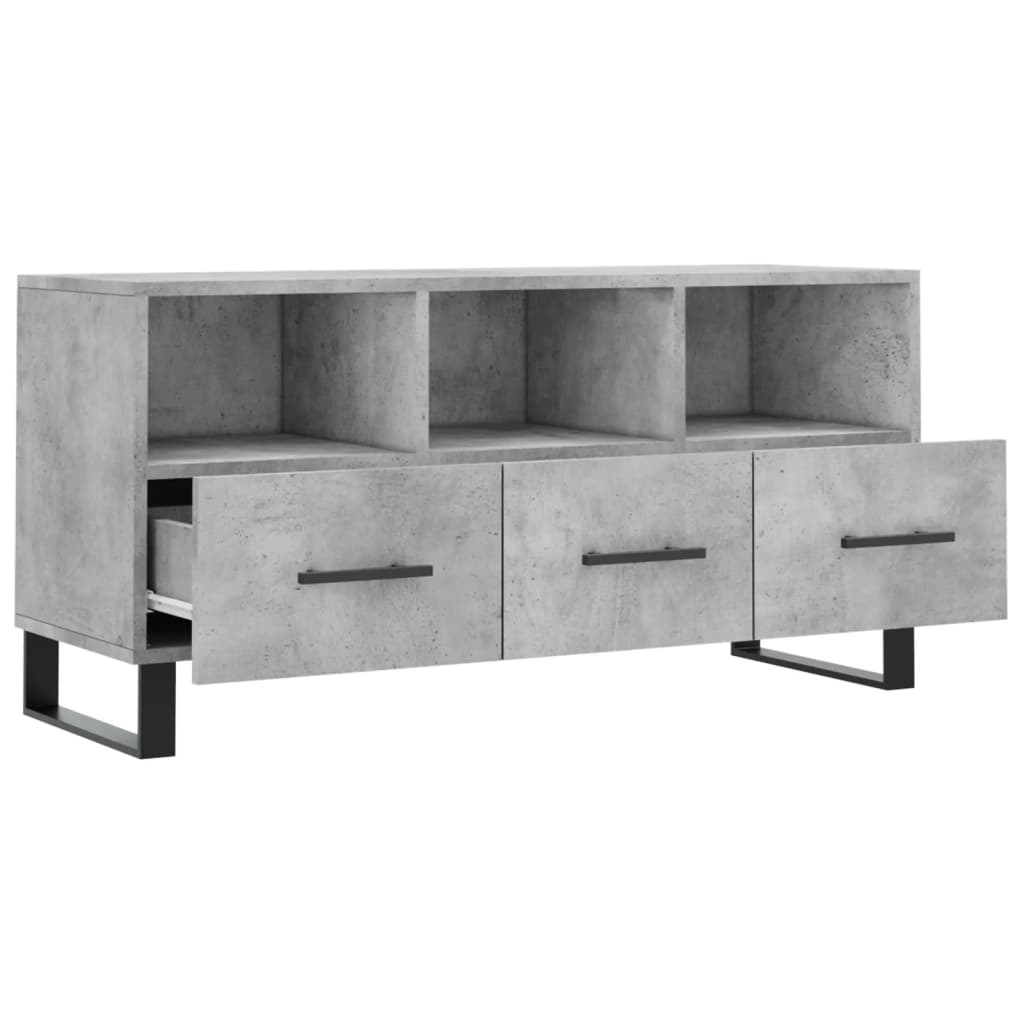 Tv Skříňka Betonově Šedá 102 X 36 X 50 Cm Kompozitní Dřevo