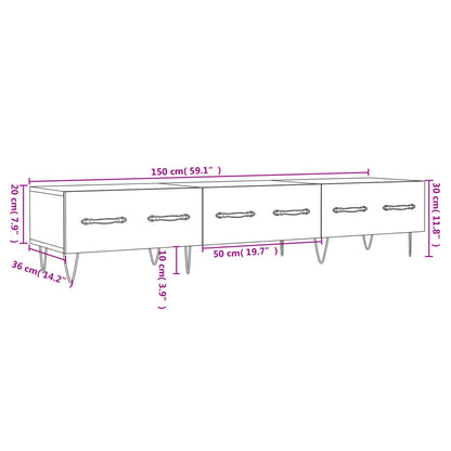 Tv Skříňka Betonově Šedá 150 X 36 X 30 Cm Kompozitní Dřevo