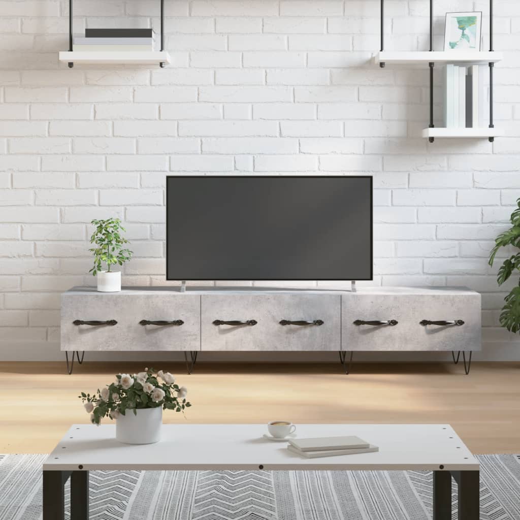 Tv Skříňka Betonově Šedá 150 X 36 X 30 Cm Kompozitní Dřevo